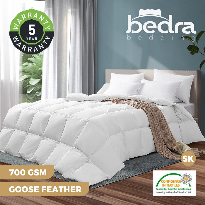 Goose Down Feather Quilt 700Gsm Duvet Doona Blanket Super King