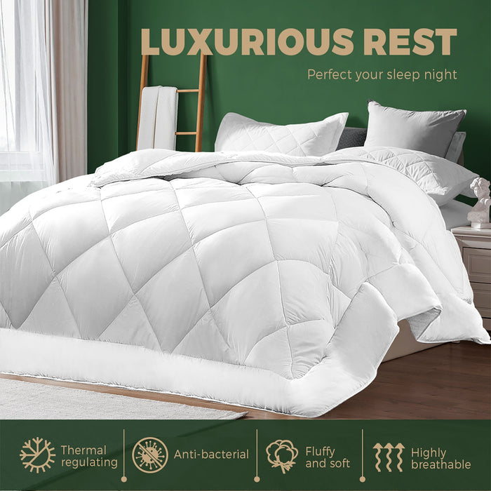 Microfibre Bamboo Quilt 400Gsm Summer Winter Duvet Doona All Season Double