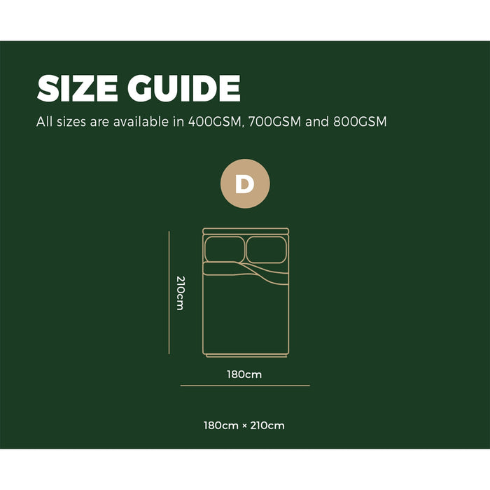 Microfibre Bamboo Quilt 400Gsm Summer Winter Duvet Doona All Season Double