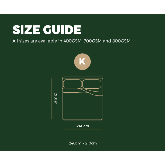 Bamboo Microfibre Quilt 400Gsm King