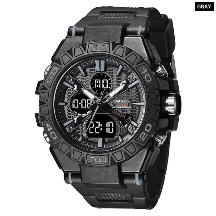 Men Quartz Waterproof 50m Digital Watch Led 8071 Military