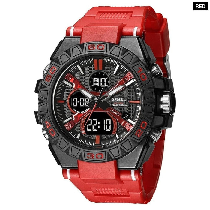 Men Quartz Waterproof 50m Digital Watch Led 8071 Military