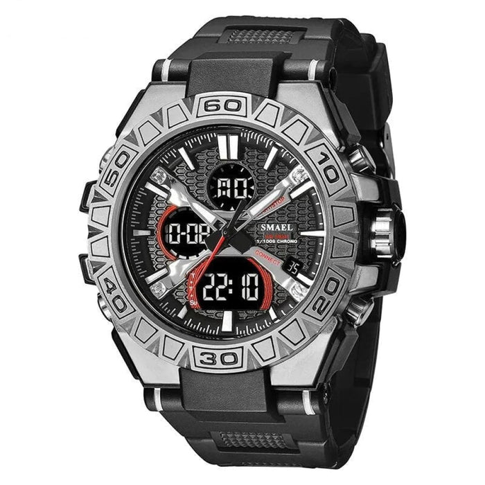 Men Quartz Waterproof 50m Digital Watch Led 8071 Military