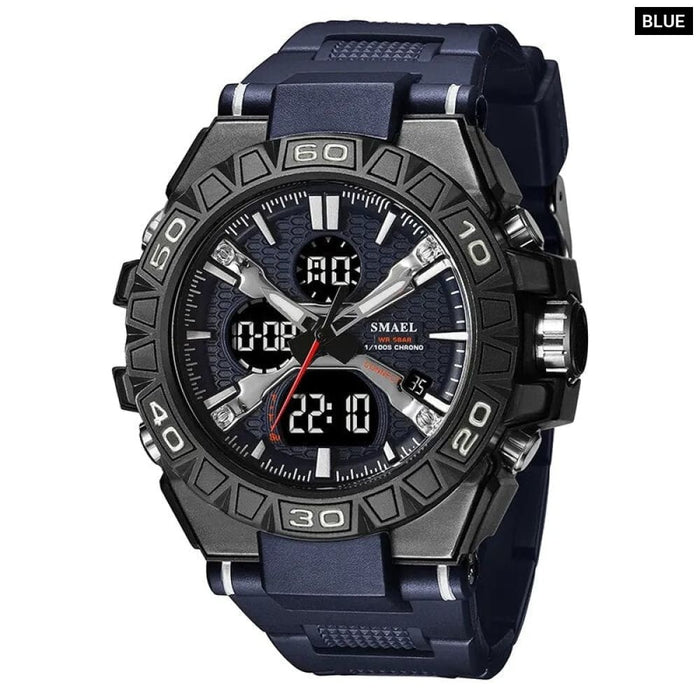 Men Quartz Waterproof 50m Digital Watch Led 8071 Military