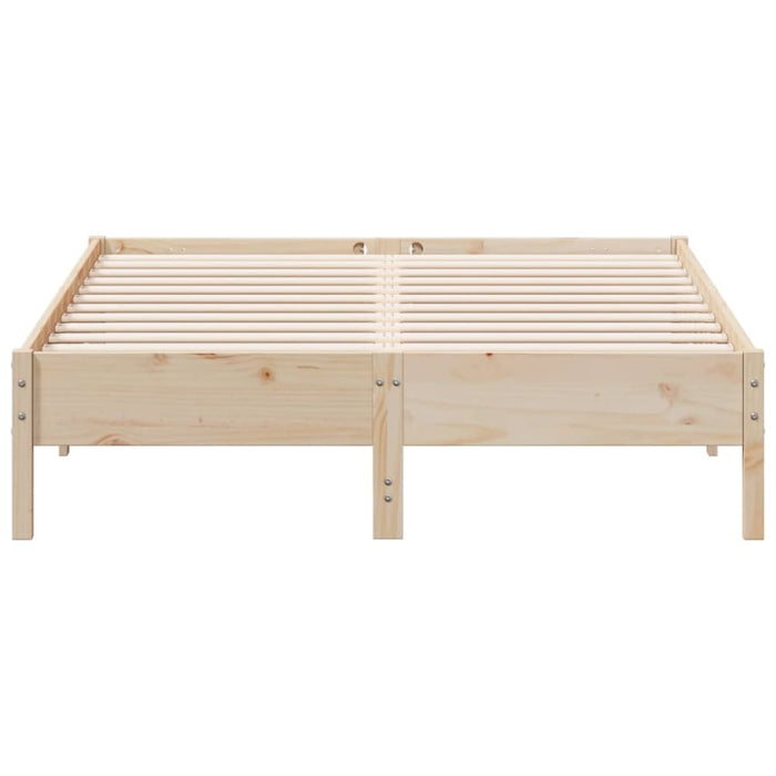 Queen Size Bed Frame 150x200 Cm Solid Wood Pine Naxlka