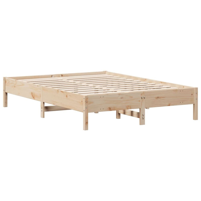 Queen Size Bed Frame 150x200 Cm Solid Wood Pine Naxlka