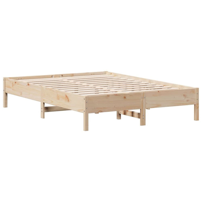 Queen Size Bed Frame 150x200 Cm Solid Wood Pine Naxlka