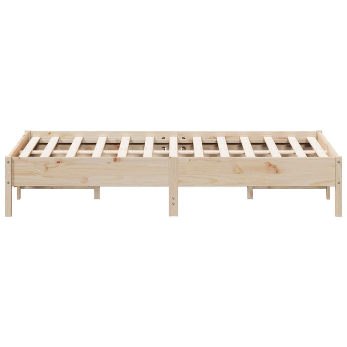 Queen Size Bed Frame 150x200 Cm Solid Wood Pine Naxlka