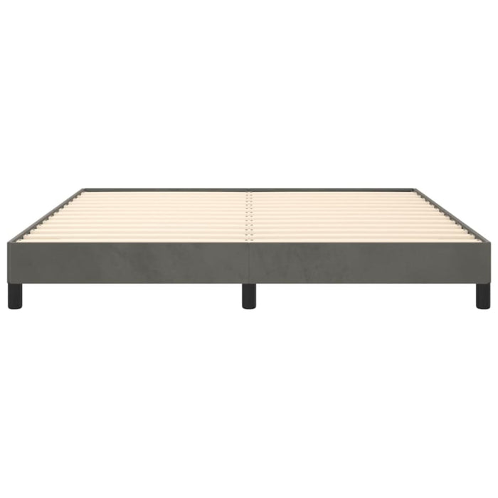 Queen Size Bed Frame Dark Grey 153x203 Cm Velvet Taibob