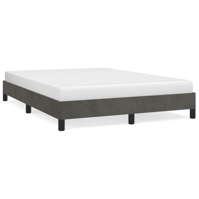 Queen Size Bed Frame Dark Grey 153x203 Cm Velvet Taibob
