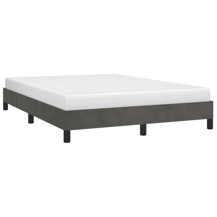 Queen Size Bed Frame Dark Grey 153x203 Cm Velvet Taibob