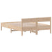 Queen Size Bed Frame with Headboard 150x200 Cm Solid Wood