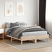 Queen Size Bed Frame with Headboard 150x200 Cm Solid Wood