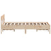 Queen Size Bed Frame with Headboard 150x200 Cm Solid Wood