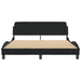 Queen Size Bed Frame with Headboard Black 152x203 Cm Fabric
