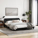 Queen Size Bed Frame with Headboard Black 152x203 Cm Fabric