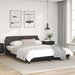 Queen Size Bed Frame with Headboard Black 152x203 Cm Faux