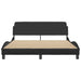 Queen Size Bed Frame with Headboard Black 152x203 Cm Faux