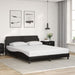 Queen Size Bed Frame With Headboard Black 152x203 Cm Faux