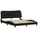 Queen Size Bed Frame With Headboard Black 152x203 Cm Faux