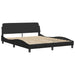 Queen Size Bed Frame With Headboard Black 152x203 Cm Faux