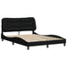 Queen Size Bed Frame With Headboard Black 153x203 Cm Fabric