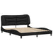 Queen Size Bed Frame With Headboard Black 153x203 Cm Faux