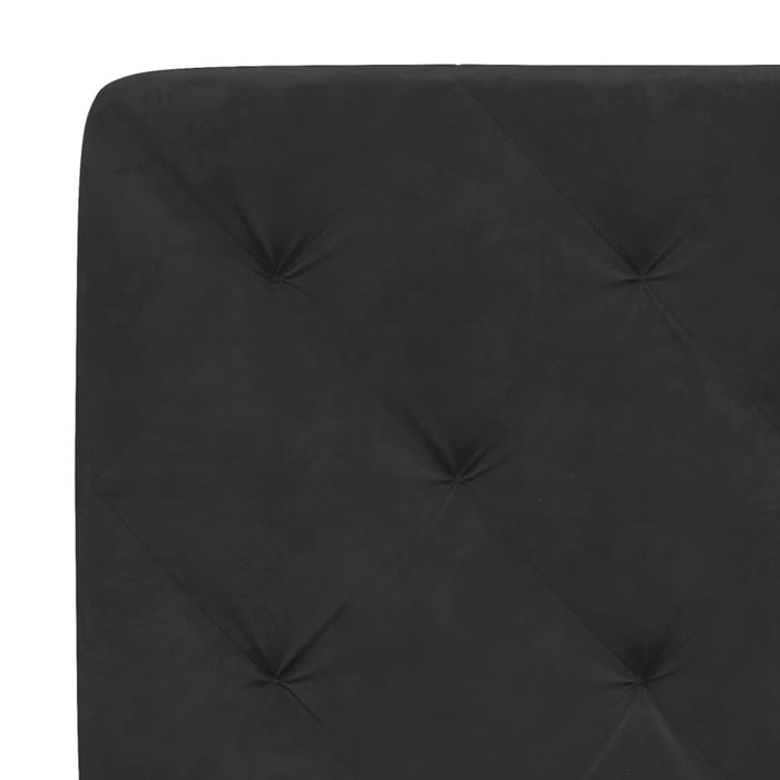 Queen Size Bed Frame With Headboard Black 153x203 Cm Velvet