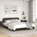 Queen Size Bed Frame with Headboard Black and White 152x203