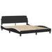 Queen Size Bed Frame with Headboard Black and White 152x203