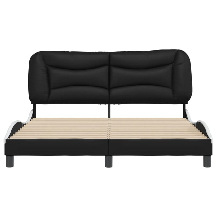 Queen Size Bed Frame With Headboard Black And White 152x203