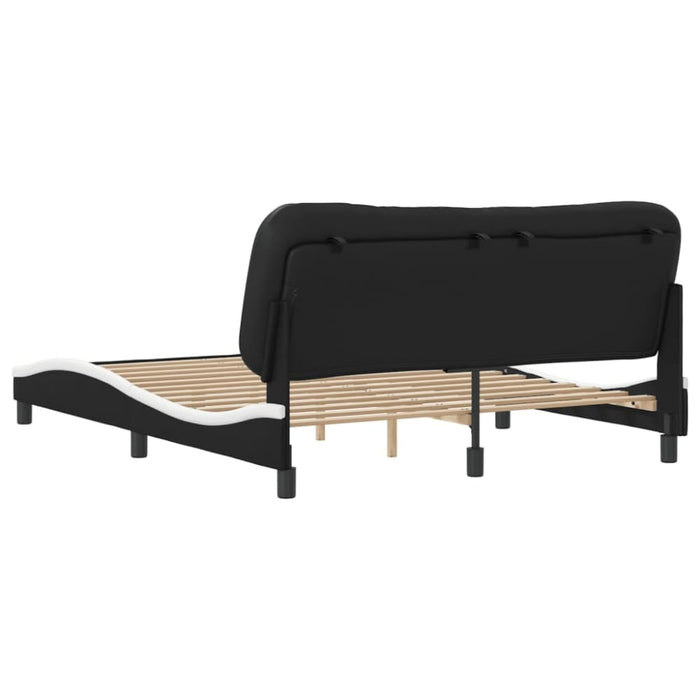 Queen Size Bed Frame With Headboard Black And White 152x203