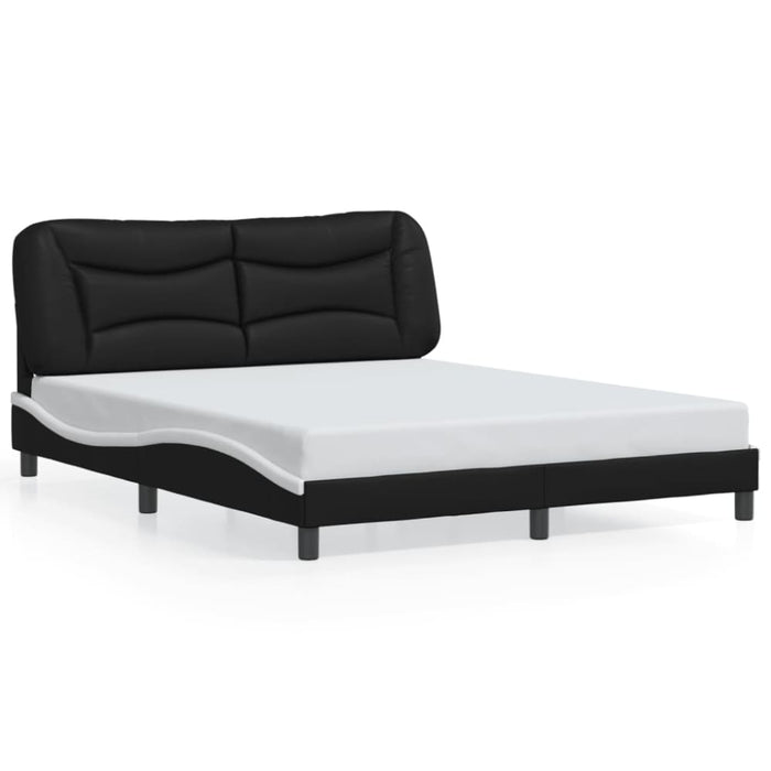 Queen Size Bed Frame With Headboard Black And White 152x203