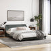 Queen Size Bed Frame with Headboard Dark Grey 152x203 Cm