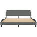 Queen Size Bed Frame with Headboard Dark Grey 152x203 Cm