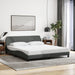 Queen Size Bed Frame With Headboard Dark Grey 152x203 Cm