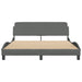 Queen Size Bed Frame With Headboard Dark Grey 152x203 Cm