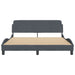 Queen Size Bed Frame With Headboard Dark Grey 152x203 Cm