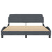 Queen Size Bed Frame With Headboard Dark Grey 152x203 Cm