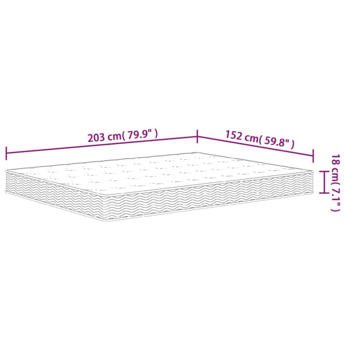 Queen Size Bonnell Spring Mattress Medium 153x203 Cm Txblabp