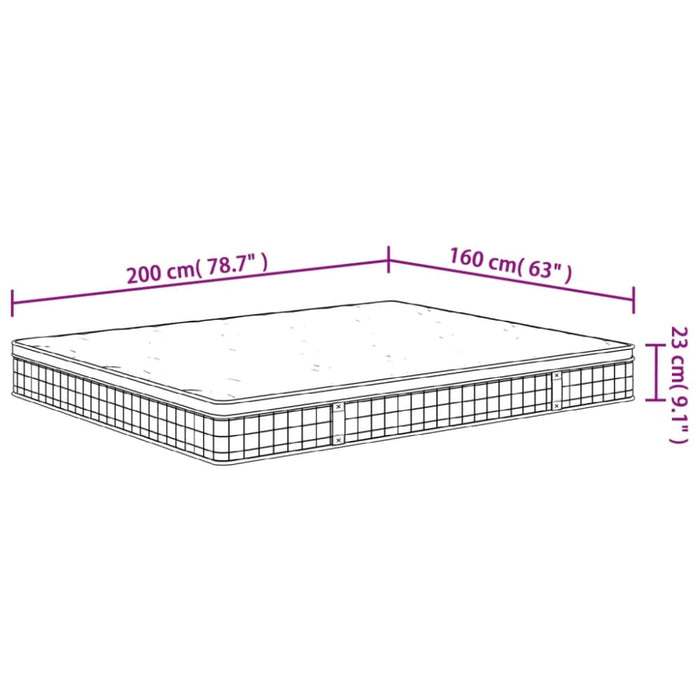 Queen Size Bonnell Spring Mattress Medium 153x203 Cm Txbltni
