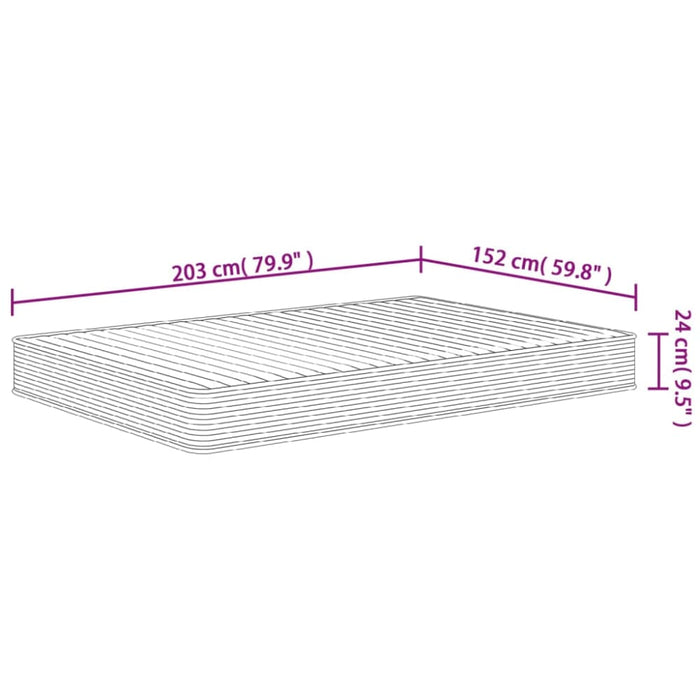Queen Size Foam Mattress Medium Soft 153x203 Cm Titbox