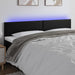 Queen Size Led Headboard Black 160x5x78/88 Cm Faux Leather