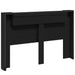Queen Size Headboard Cabinet With Led Black 160x16.5x103.5