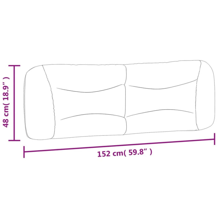 Queen Size Headboard Cushion Black 152 Cm Fabric Tialtb