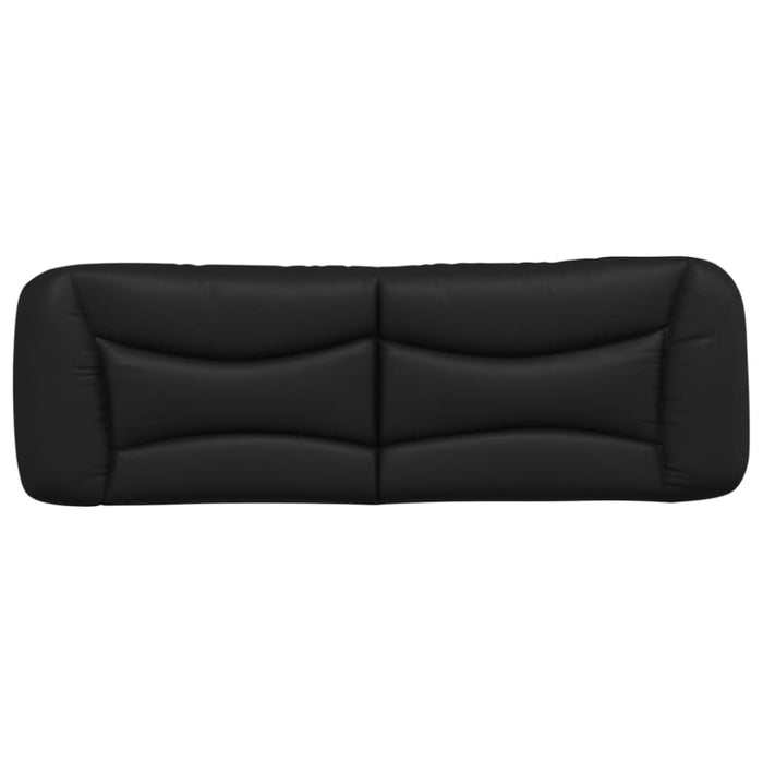 Queen Size Headboard Cushion Black 152 Cm Faux Leather