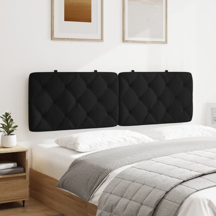 Queen Size Headboard Cushion Black 152 Cm Velvet Tiaipp