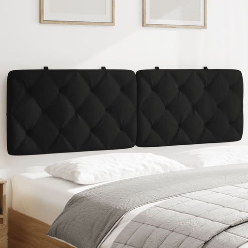 Queen Size Headboard Cushion Black 152 Cm Velvet Tiaipp