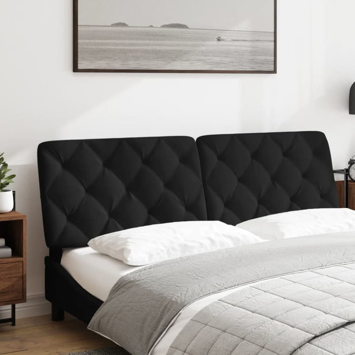 Queen Size Headboard Cushion Black 152 Cm Velvet Tiaipp