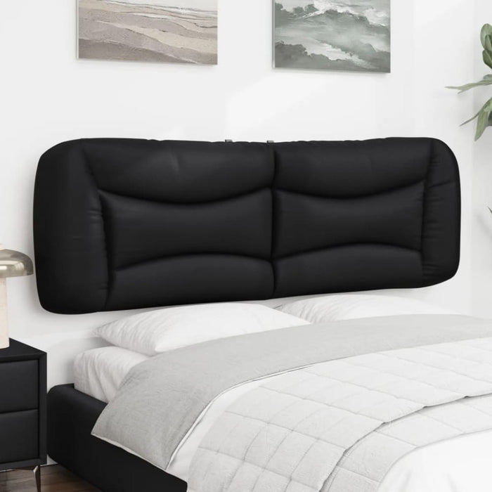 Queen Size Headboard Cushion Black 153 Cm Faux Leather